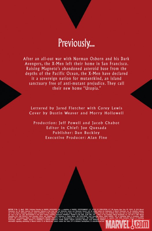 NATION X #3 Recap Page