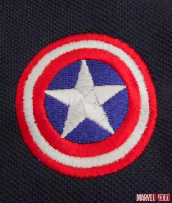 Captain America logo close-up from WeLoveFine