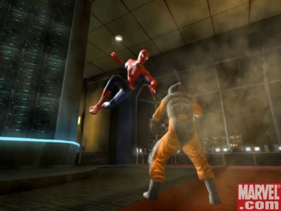 Spider-Man vs. a thug
