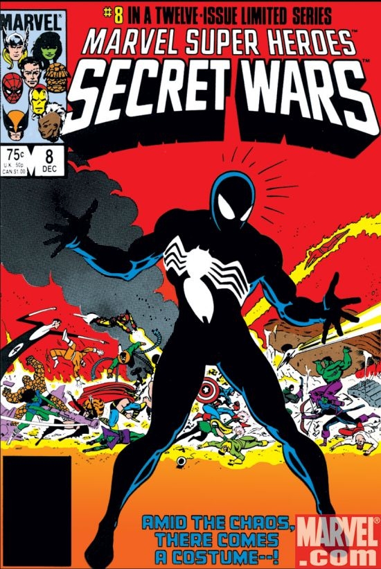 The first appearance of the symbiote.