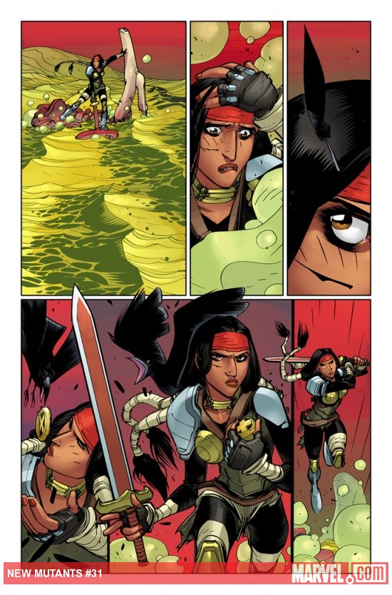 New Mutants (2009) #31 preview art by David Lafuente
