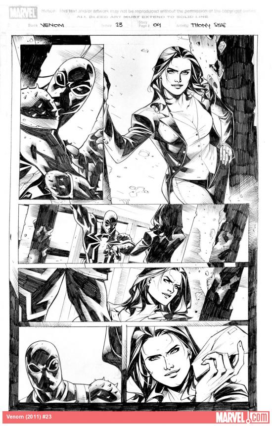 Venom #23 preview inks by Thony Silas