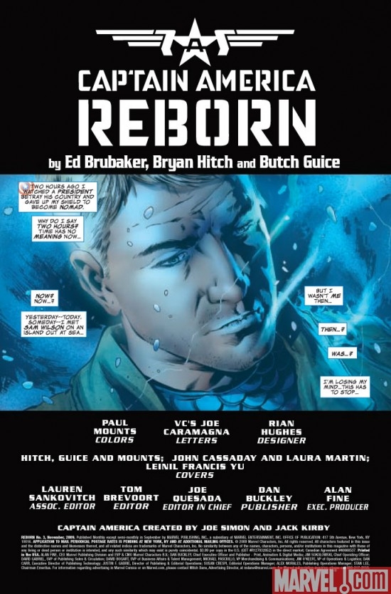 Preview art from CAPTAIN AMERICA: REBORN #3