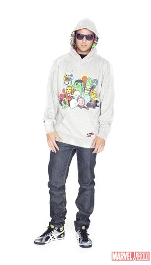 tokidoki X Marvel Men's Marvel All-Stars Hoodie
