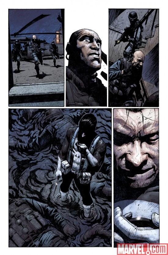 PUNISHER #4 preview art by Jerome Opena
