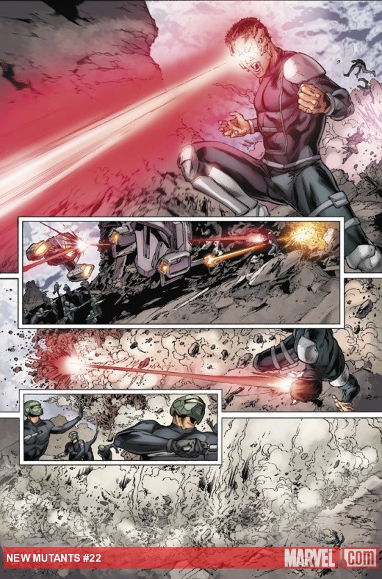 New Mutants (2009) #22 preview art by Steve Kurth