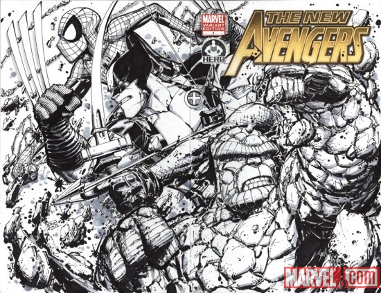 New Avengers #1 cover by Partick Scherberger