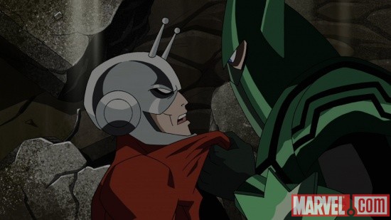 Screenshot of Ant-Man and Whirlwind from The Avengers: Earth's Mightiest Heroes!