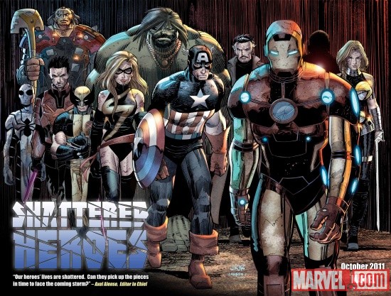 Shattered Heroes teaser by John Romita Jr.