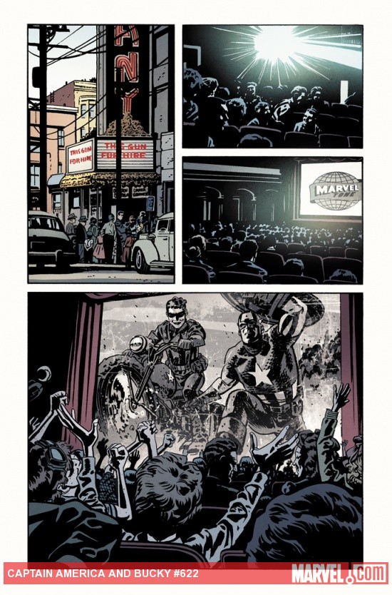 Captain America & Bucky #622 preview art by Chris Samnee