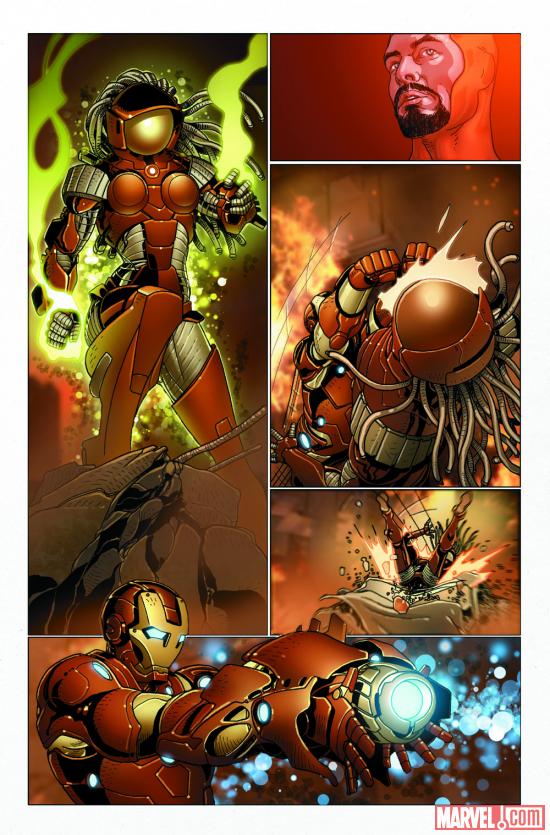 Invincible Iron Man #516 preview art by Salvador Larroca