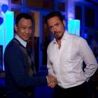 Marvel's Iron Man 3 stars Wang Xueqi and Robert Downey, Jr.