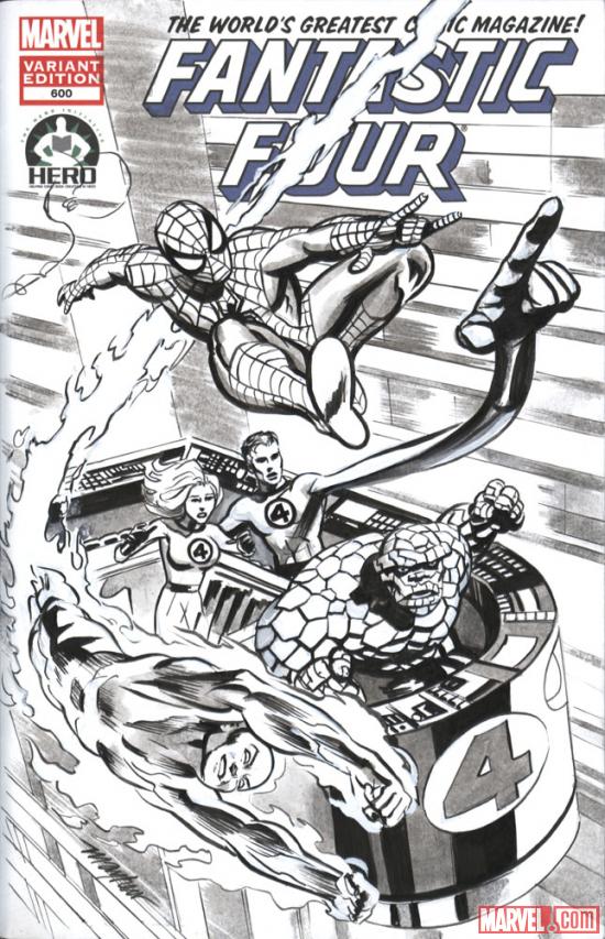 Fantastic Four #600 Hero Initiative variant cover by Mike Mayhew 