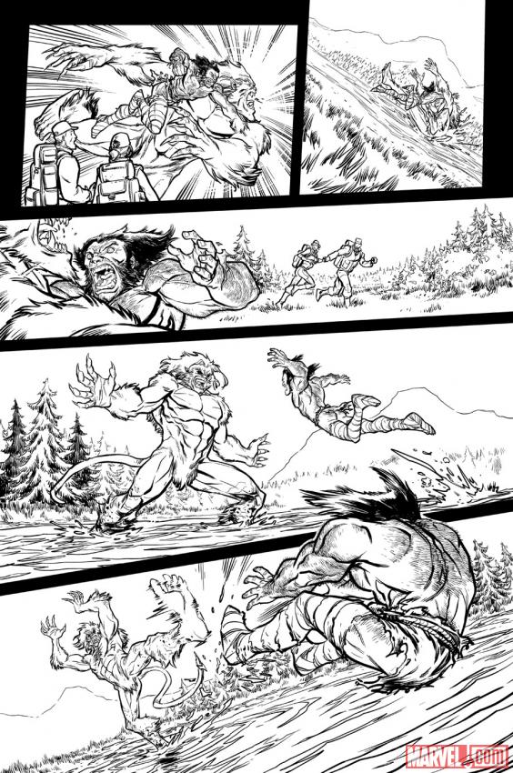 Wolverine: Season One black and white preview art by Salva Espin