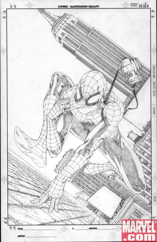 Amazing Spider-Man #546 Sketch Variant Cover