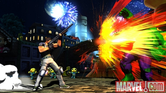Hulk vs. Chris Redfield in Marvel vs. Capcom 3