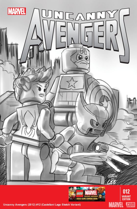 Uncanny Avengers (2012) #12 (Castellani Lego Sketch Variant)