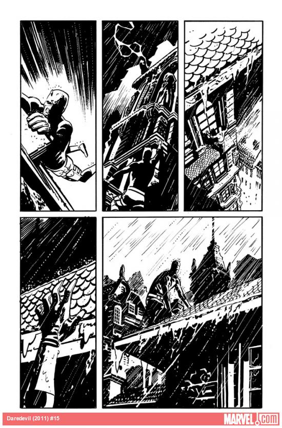 Daredevil (2011) #15 preview inks by Chris Samnee