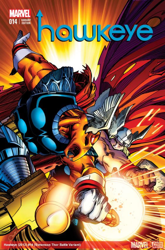 Hawkeye (2012) #14 (Simonson Thor Battle Variant)