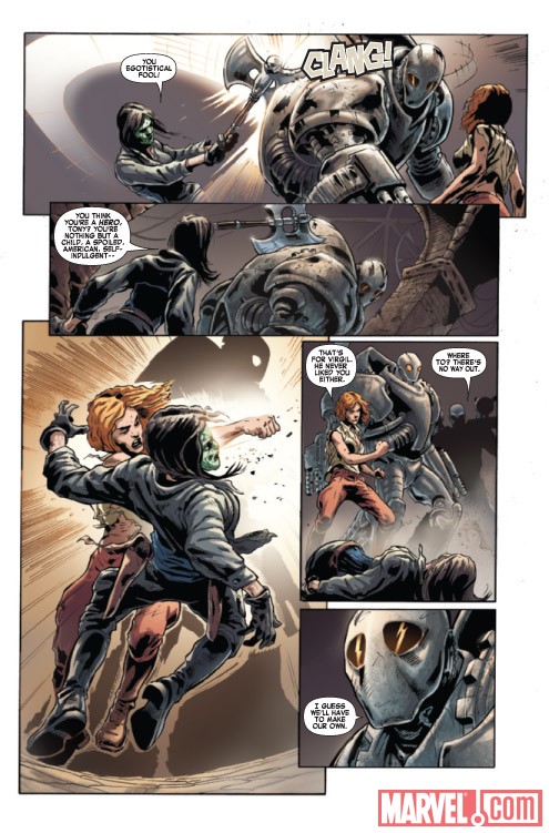 IRON MAN NOIR #4 preview art by Manuel Garcia