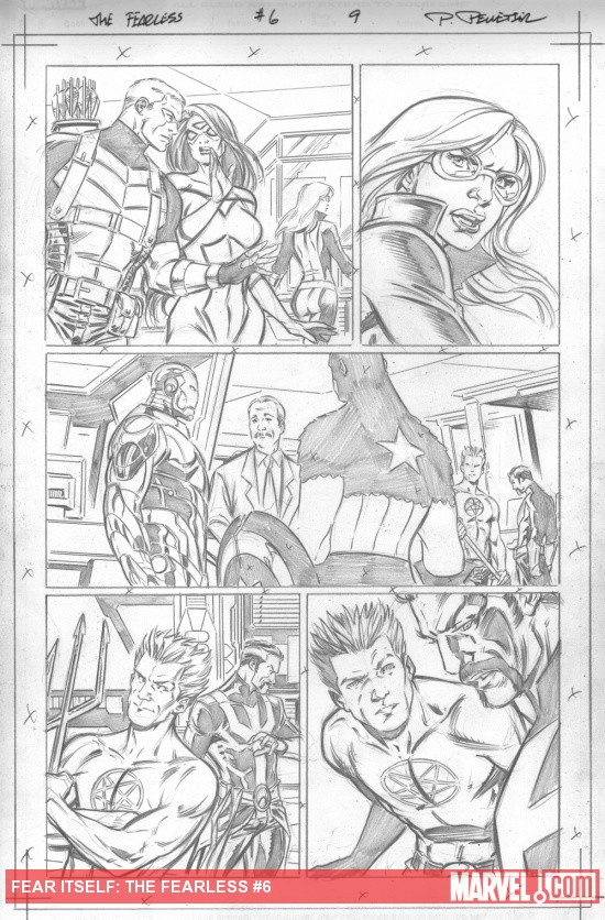 Fear Itself: The Fearless #6 preview pencils by Paul Pelletier