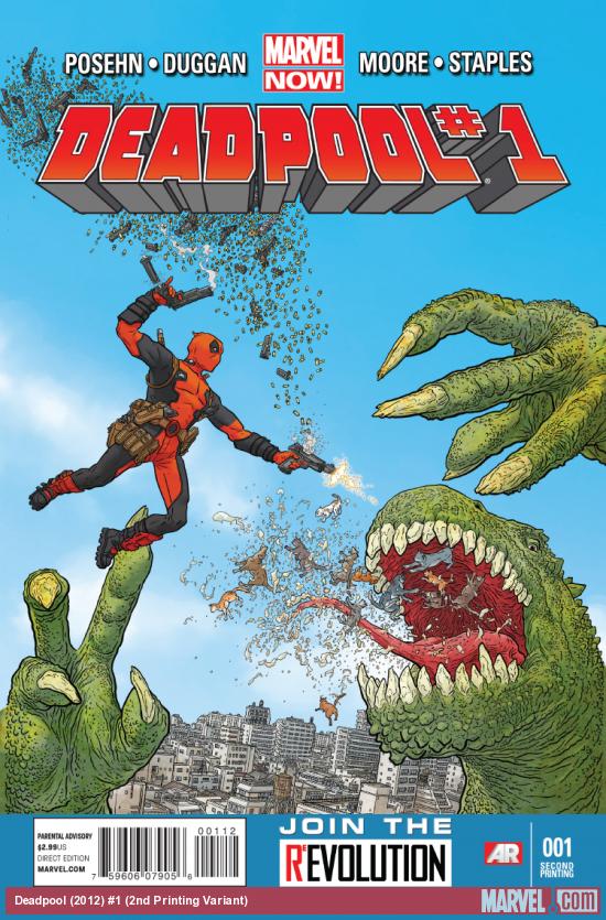 cover from Deadpool (2012) #1 (2ND PRINTING VARIANT)