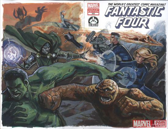 Fantastic Four #600 Hero Initiative variant cover by Ben Dewey
