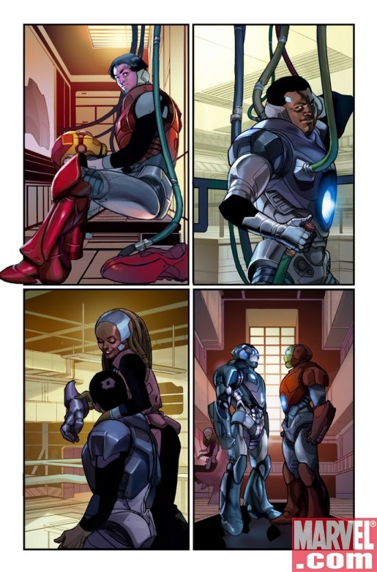 ULTIMATE IRON MAN II #1 Interior Art by Pasqual Ferry