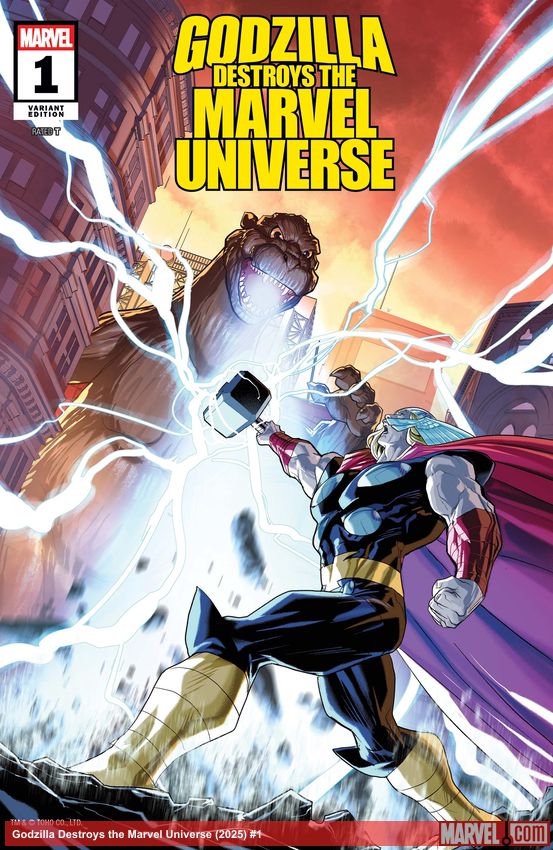 Godzilla Destroys the Marvel Universe (2025) #1 (Variant)