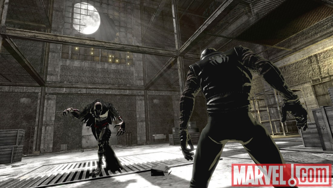 Spider-Man Noir vs. the Vulture from the Noir universe in