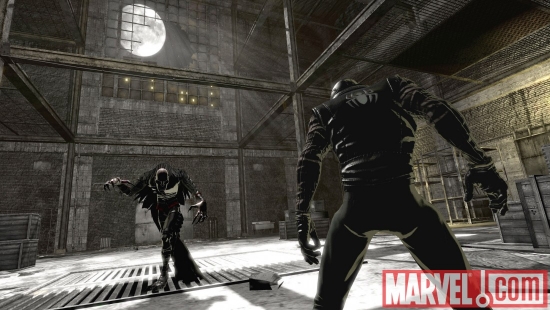 Spider-Man Noir vs. the Vulture from the Noir universe in
