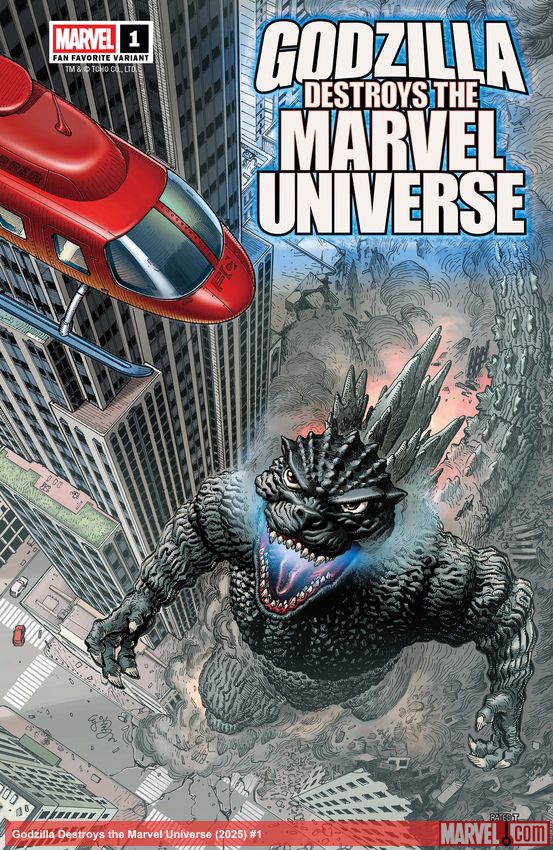 Godzilla Destroys the Marvel Universe (2025) #1 (Variant)