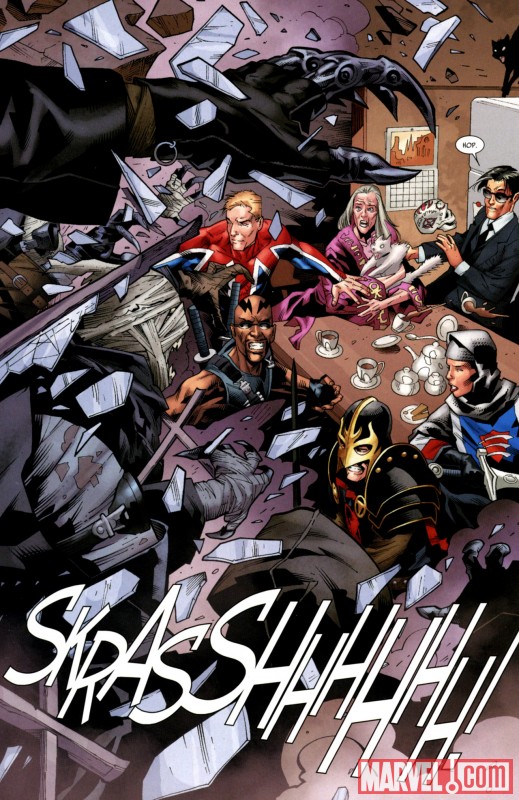 Image Featuring Black Knight, Blade, Captain Britain