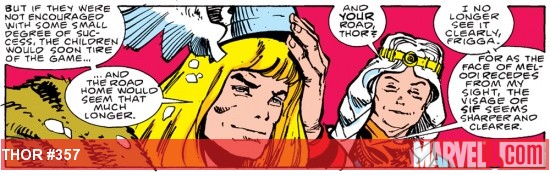 Frigga counsels Thor