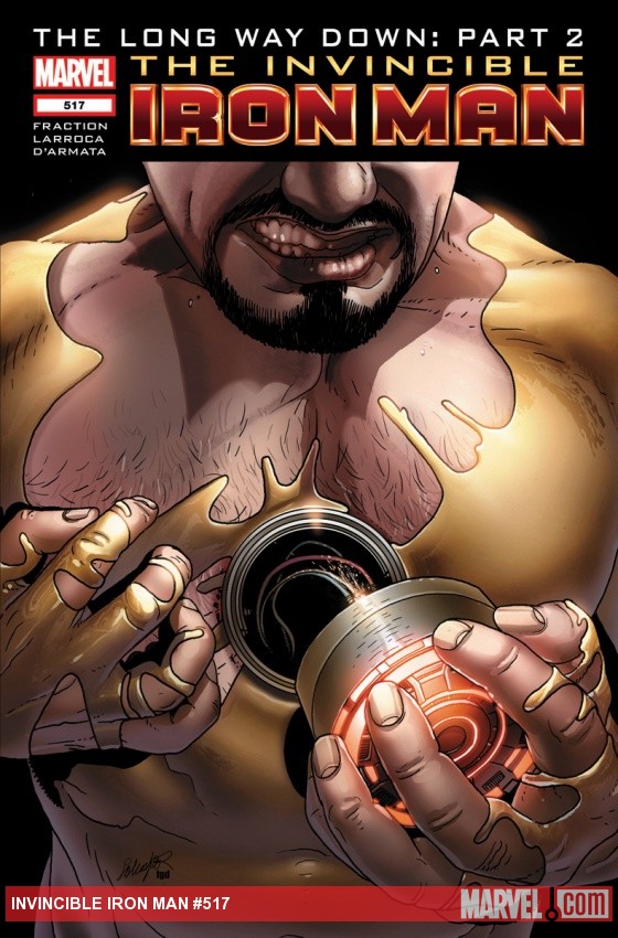 Invincible Iron Man #517 cover by Salvador Larroca
