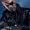 Nick Fury Sixth Scale Figure holding pistol (by Hot Toys)