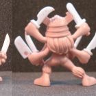 In-progress sculpture of Marvel Super Hero Squad Spiral toy
