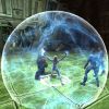 The Invisible Woman uses her shield.