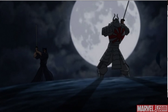 Wolverine and Silver Samurai Face Off