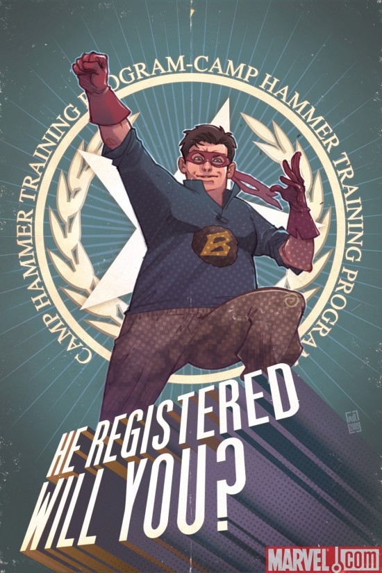 AVENGERS: THE INITIATIVE #28 cover by Matteo de Longis