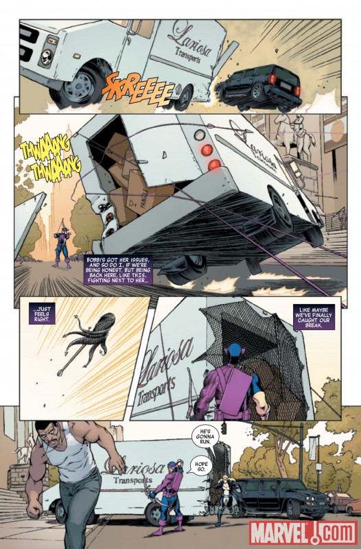 HAWKEYE & MOCKINGBIRD #1 preview art by David Lopez and Alvaro Lopez Ortiz De Urbina