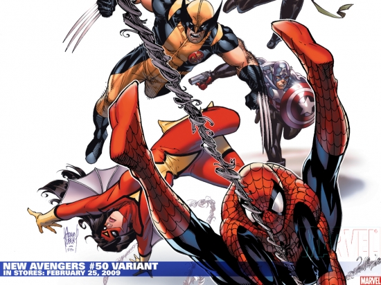 New Avengers #50 variant cover by Adam Kubert