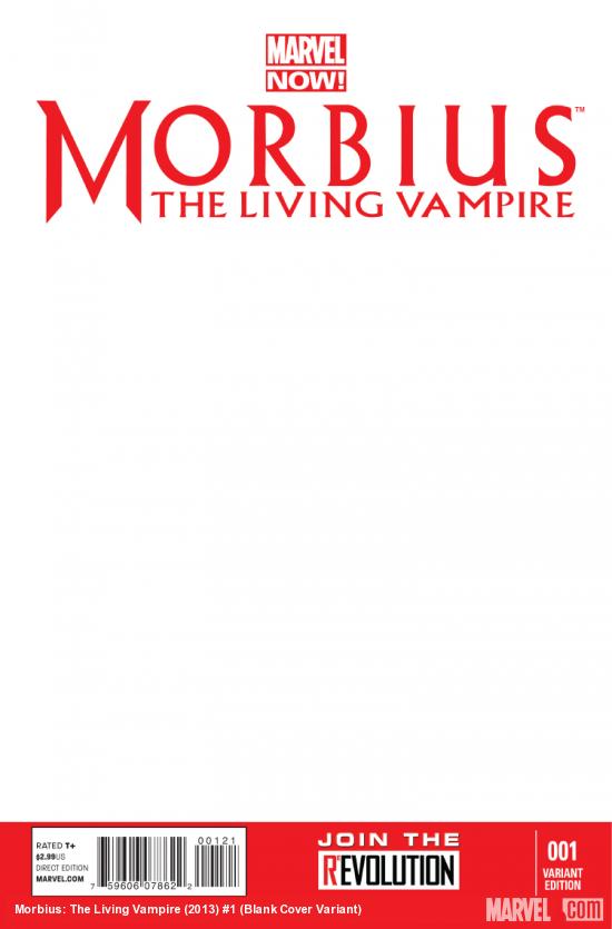 cover from Morbius: The Living Vampire (2013) #1 (BLANK COVER VARIANT)