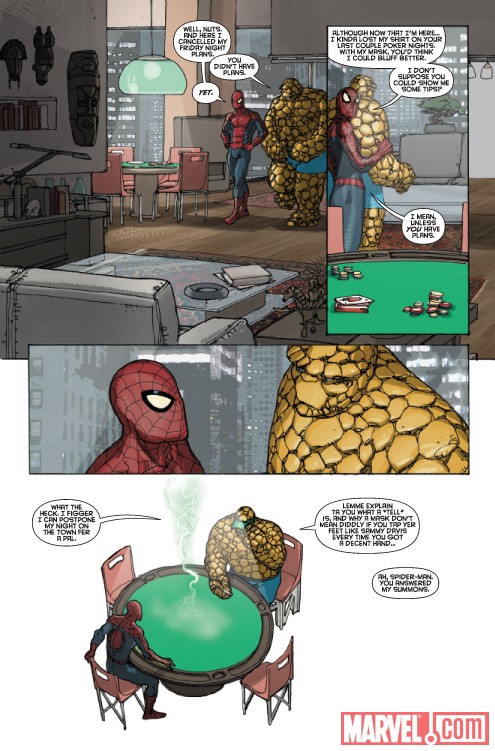 SPIDER-MAN / FANTASTIC FOUR #4 preview page by Mario Alberti