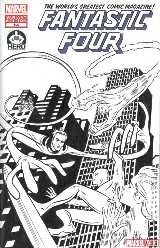 Fantastic Four #600 Hero Initiative variant cover by Mike Allred