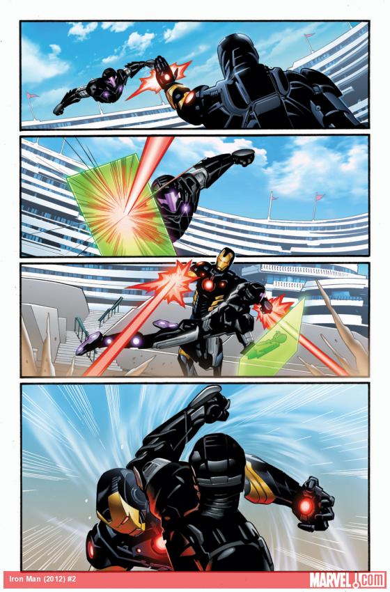 Iron Man (2012) #2 preview art by Greg Land