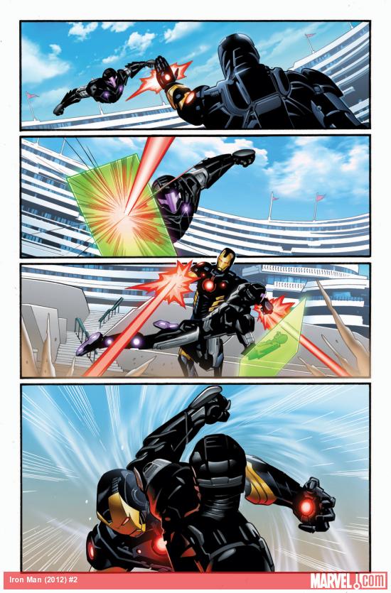 Iron Man (2012) #2 preview art by Greg Land