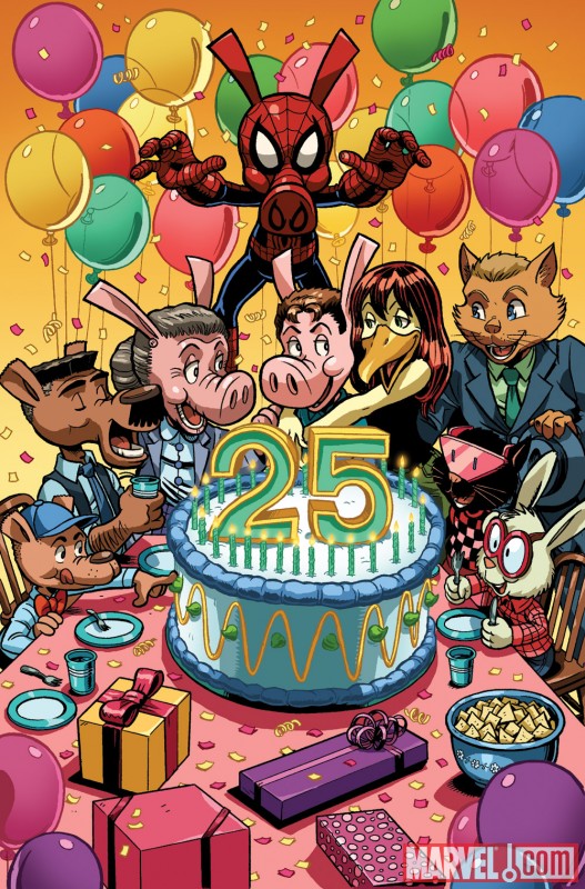 SPIDER-HAM 25TH ANNIVERSARY preview art by Jacob Chabot 7