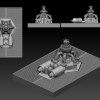 Model of Marvel Select First Avenger Red Skull's Base Accessory From Diamond Select Toys