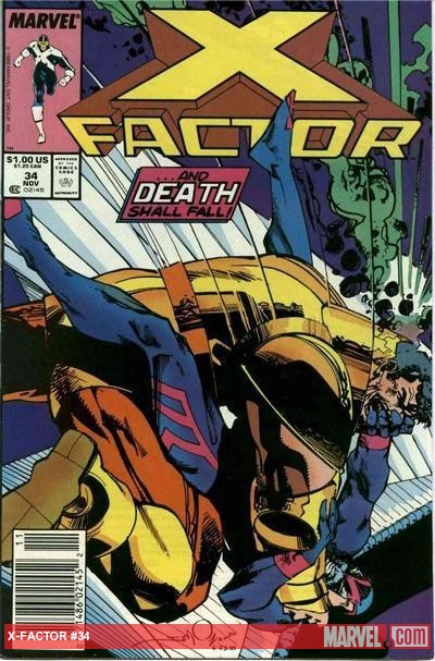 X-Factor (1986) #34 cover by Walter Simonson